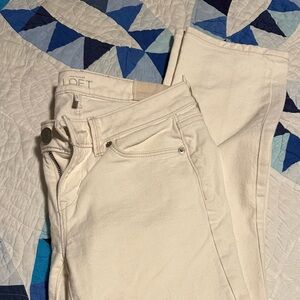 Ann Taylor LOFT modern straight cream denim